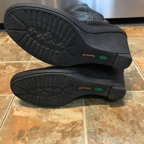 Timberland Stratham Heights Tall Wedge Black Boots - Women's Size 7.5 - Picture 5 of 11